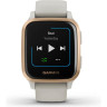 Часы GARMIN VENU SQ – MUSIC EDITION ROSE GOLD ALUMINUM BEZEL WITH LIGHT SAND CASE AND SILICONE BAND 010-02426-11