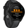 Смарт-часы GARMIN FORERUNNER 165 MUSIC, черный/сланцево-серый силиконовый ремешок 010-02863-30